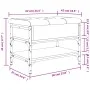 Banco zapatero madera de ingeniería marrón roble 62x42x45 cm de , Bancos para recibidores y almacenamiento - Ref: Foro24-8351...