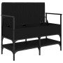 Engineered wood black shoemaker bench 85.5x42x57.5 cm by , Benches for halls and storage - Ref: Foro24-835229, Price: 83,84 €...