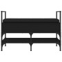 Engineered wood black shoemaker bench 85.5x42x57.5 cm by , Benches for halls and storage - Ref: Foro24-835229, Price: 83,84 €...