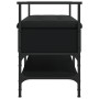 Engineered wood black shoemaker bench 85.5x42x57.5 cm by , Benches for halls and storage - Ref: Foro24-835229, Price: 83,84 €...