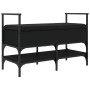 Engineered wood black shoemaker bench 85.5x42x57.5 cm by , Benches for halls and storage - Ref: Foro24-835229, Price: 83,84 €...