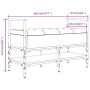 Engineered wood black shoemaker bench 85.5x42x57.5 cm by , Benches for halls and storage - Ref: Foro24-835229, Price: 83,84 €...