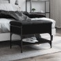 Engineered wood black shoemaker bench 62x42x45 cm by , Benches for halls and storage - Ref: Foro24-835187, Price: 65,06 €, Di...