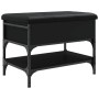 Engineered wood black shoemaker bench 62x42x45 cm by , Benches for halls and storage - Ref: Foro24-835187, Price: 65,06 €, Di...