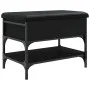 Engineered wood black shoemaker bench 62x42x45 cm by , Benches for halls and storage - Ref: Foro24-835187, Price: 64,28 €, Di...