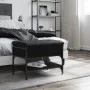 Engineered wood black shoemaker bench 62x42x45 cm by , Benches for halls and storage - Ref: Foro24-835187, Price: 64,28 €, Di...