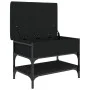 Engineered wood black shoemaker bench 62x42x45 cm by , Benches for halls and storage - Ref: Foro24-835187, Price: 64,28 €, Di...