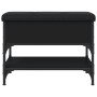 Engineered wood black shoemaker bench 62x42x45 cm by , Benches for halls and storage - Ref: Foro24-835187, Price: 65,06 €, Di...