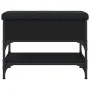Engineered wood black shoemaker bench 62x42x45 cm by , Benches for halls and storage - Ref: Foro24-835187, Price: 64,28 €, Di...