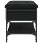 Engineered wood black shoemaker bench 62x42x45 cm by , Benches for halls and storage - Ref: Foro24-835187, Price: 64,28 €, Di...