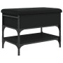 Engineered wood black shoemaker bench 62x42x45 cm by , Benches for halls and storage - Ref: Foro24-835187, Price: 65,06 €, Di...