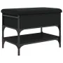 Engineered wood black shoemaker bench 62x42x45 cm by , Benches for halls and storage - Ref: Foro24-835187, Price: 64,28 €, Di...