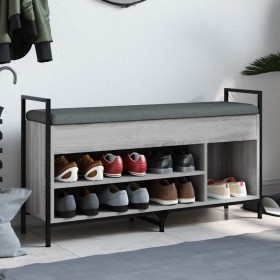Engineered wood gray Sonoma shoe bench 105.5x32x57.5cm by , Benches for halls and storage - Ref: Foro24-835215, Price: 85,62 ...