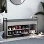 Sonoma graue Schuhbank aus Holzwerkstoff 105,5x32x57,5cm von , Bänke für Hallen und Lager - Ref: Foro24-835215, Preis: 85,62 ...