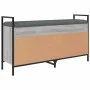 Banco zapatero madera de ingeniería gris Sonoma 105,5x32x57,5cm de , Bancos para recibidores y almacenamiento - Ref: Foro24-8...