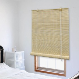Natural color bamboo roller blind 150x160 cm by vidaXL, Blinds and blinds - Ref: Foro24-245816, Price: 24,33 €, Discount: %