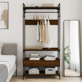 Engineered wood brown oak chest of drawers 89x39x184.5 cm by , Wardrobes - Ref: Foro24-838957, Price: 140,26 €, Discount: %