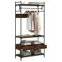 Engineered wood brown oak chest of drawers 89x39x184.5 cm by , Wardrobes - Ref: Foro24-838957, Price: 142,70 €, Discount: %