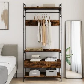 Schubladen-Schrank aus geräucherter Eichen-Ingenieurholz 89x39x184,5 cm. von , Kleiderschränke - Ref: Foro24-838955, Preis: 1...