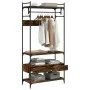 Armario cajones madera ingeniería roble ahumado 89x39x184,5 cm de , Armarios roperos - Ref: Foro24-838955, Precio: 127,53 €, ...