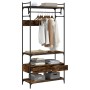 Schubladen-Schrank aus geräucherter Eichen-Ingenieurholz 89x39x184,5 cm. von , Kleiderschränke - Ref: Foro24-838955, Preis: 1...