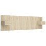 Cabecero de cama con mesitas madera contrachapada roble Sonoma