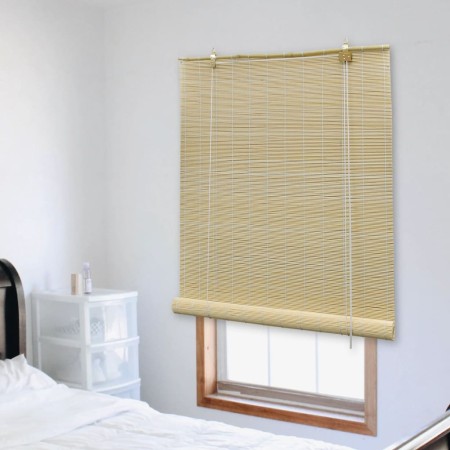 Persiana enrollable de bambú color natural 80x220 cm de vidaXL, Persianas y estores - Ref: Foro24-245817, Precio: 19,81 €, De...