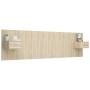 Cabecero de cama con mesitas madera contrachapada roble Sonoma