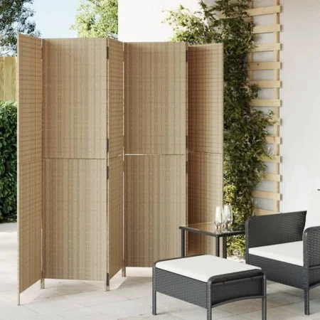 6 panel beige synthetic rattan screen by , Room dividers - Ref: Foro24-365355, Price: 269,96 €, Discount: %