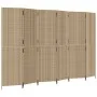 6 panel beige synthetic rattan screen by , Room dividers - Ref: Foro24-365355, Price: 269,96 €, Discount: %