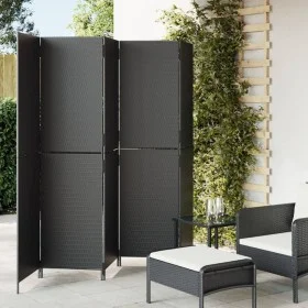 Fünfteiliger Paravent aus schwarzem synthetischem Rattan. von , Raumteiler - Ref: Foro24-365348, Preis: 202,45 €, Rabatt: %