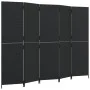 Fünfteiliger Paravent aus schwarzem synthetischem Rattan. von , Raumteiler - Ref: Foro24-365348, Preis: 202,45 €, Rabatt: %