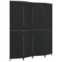 Biombo de 4 paneles ratán sintético negro de , Divisores de ambientes - Ref: Foro24-365360, Precio: 183,98 €, Descuento: %