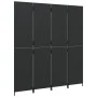 Biombo de 4 paneles ratán sintético negro de , Divisores de ambientes - Ref: Foro24-365360, Precio: 180,10 €, Descuento: %