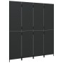 Biombo de 4 paneles ratán sintético negro de , Divisores de ambientes - Ref: Foro24-365360, Precio: 183,98 €, Descuento: %