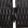 Biombo de 4 paneles ratán sintético negro de , Divisores de ambientes - Ref: Foro24-365360, Precio: 183,98 €, Descuento: %