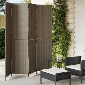 4-Panel-Bildschirm aus synthetischem Rattangrau von , Raumteiler - Ref: Foro24-365362, Preis: 175,66 €, Rabatt: %
