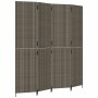 4-panel gray synthetic rattan screen by , Room dividers - Ref: Foro24-365362, Price: 179,72 €, Discount: %