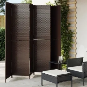 6-panel brown synthetic rattan screen by , Room dividers - Ref: Foro24-365369, Price: 252,84 €, Discount: %