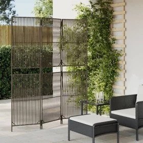3-panel gray synthetic rattan room divider by , Room dividers - Ref: Foro24-365374, Price: 100,20 €, Discount: %
