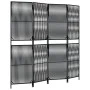 4-Panel-Bildschirm aus synthetischem Rattan schwarz von , Raumteiler - Ref: Foro24-365376, Preis: 130,43 €, Rabatt: %