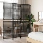 4-Panel-Bildschirm aus synthetischem Rattan schwarz von , Raumteiler - Ref: Foro24-365376, Preis: 124,48 €, Rabatt: %