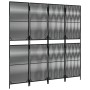 4-Panel-Bildschirm aus synthetischem Rattan schwarz von , Raumteiler - Ref: Foro24-365376, Preis: 124,48 €, Rabatt: %