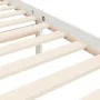 Single bed frame with white solid wood headboard by , Beds and slatted bases - Ref: Foro24-3194792, Price: 107,73 €, Discount: %