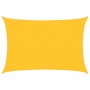 Toldo de vela rectangular HDPE amarillo 160 g/m² 4x5 m