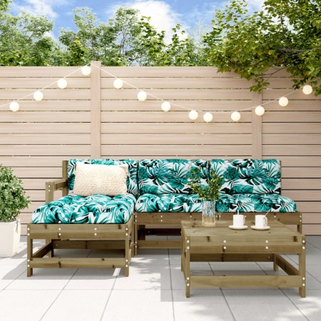 Gartensofa-Set 5-teilig aus imprägniertem Kiefernholz von , Gartensets - Ref: Foro24-3186549, Preis: 252,58 €, Rabatt: %
