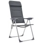 Aluminium-Campingstühle 2 Einheiten grau 58x69x111 cm von vidaXL, Campingmöbel - Ref: Foro24-44312, Preis: 159,51 €, Rabatt: %