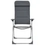 Aluminium-Campingstühle 2 Einheiten grau 58x69x111 cm von vidaXL, Campingmöbel - Ref: Foro24-44312, Preis: 156,53 €, Rabatt: %