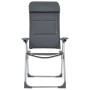 Aluminium-Campingstühle 2 Einheiten grau 58x69x111 cm von vidaXL, Campingmöbel - Ref: Foro24-44312, Preis: 159,51 €, Rabatt: %