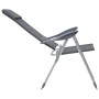 Aluminium-Campingstühle 2 Einheiten grau 58x69x111 cm von vidaXL, Campingmöbel - Ref: Foro24-44312, Preis: 159,51 €, Rabatt: %